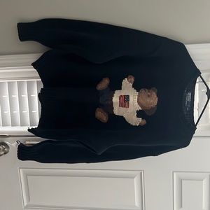 Navy blue polo sweater